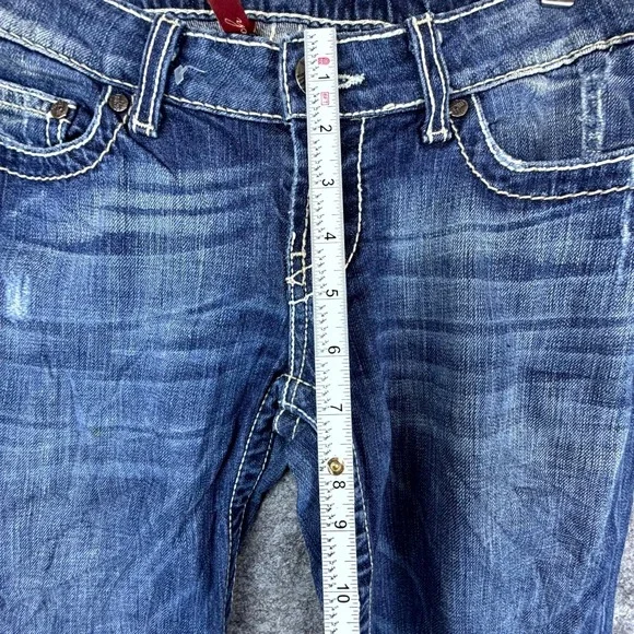 Buckle BKE Sabrina Bootcut Jeans Women 26 Blue Denim Stretch Y2K Contrast Stitch - Picture 5 of 11